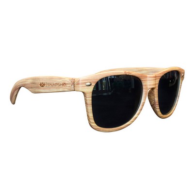 Light Wood Tone Miami Sunglasses