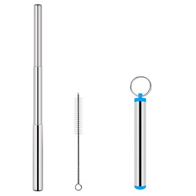 Stainless Steel Telescopic Straw w/Case & Brush