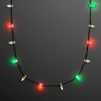 0.5" Mini Bulbs Christmas Lights Necklace - BLANK