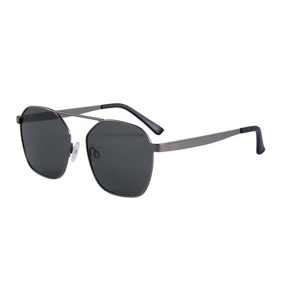 Sunglasses - Dark Green Lenses - Gray Frames