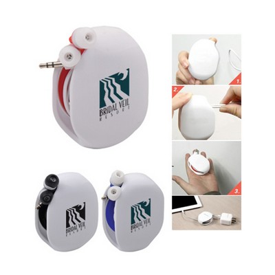 Retractable Earphone w/Case (Shorter Prod Time)