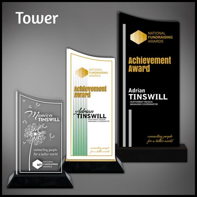 13" Tower Black Budget Acrylic Award