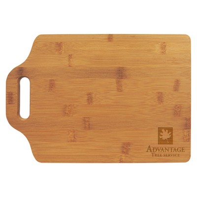 9" x 13" Bamboo Cutting Board w/ Handle