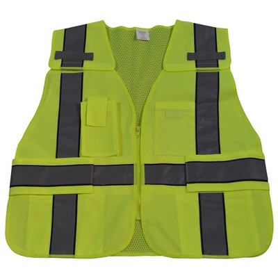 Lime / Navy Blue Two Tone Breakaway Public Safety Vest