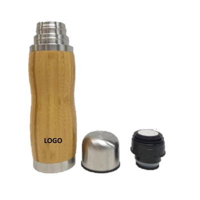 Portable Bamboo Cover 14 oz Tumbler