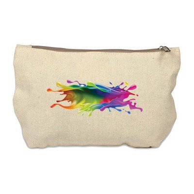 Canvas Travel Zipper Pouch - Full Color Transfer (9.75" x 6")