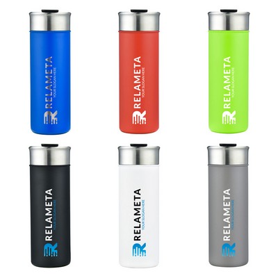 18oz.. Powder Coated Stainless Steel Double Wall Vacuum Insulated Tumbler