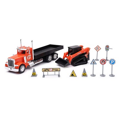 1:32 Scale Peterbilt® Flatbed Truck W/ Kubota Track Loader (u)