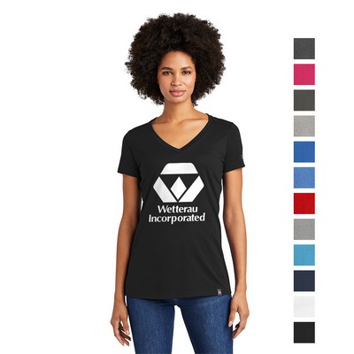 New Era® Ladies Heritage Blend V-Neck Tee