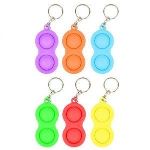 2 Bubbles Push Pop Silicone Keychain