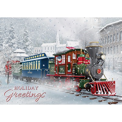 The Snow Valley Train Greeting Card