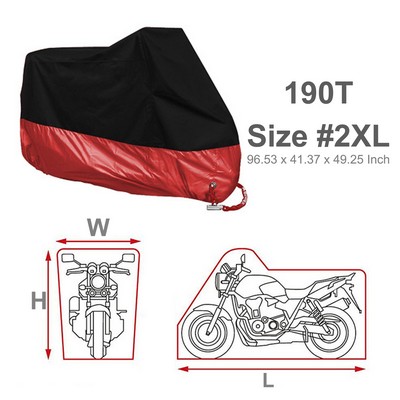 190T Size#2XL Waterproof Sun Motorcycle Cover