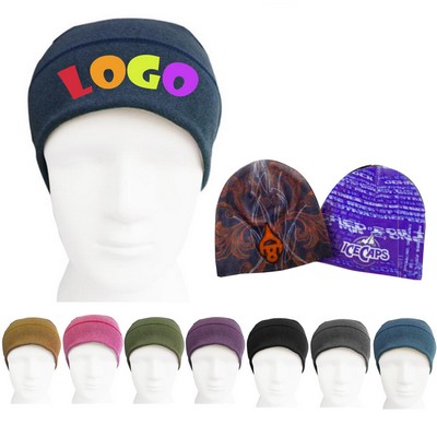 Sublimation Warm Fleece Hat Beanie Head Wear