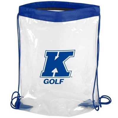 Clear pvc Coliseum Stadium Drawstring Bag