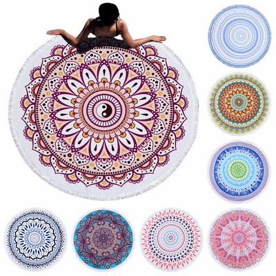 Micro Fiber Round Beach Towel