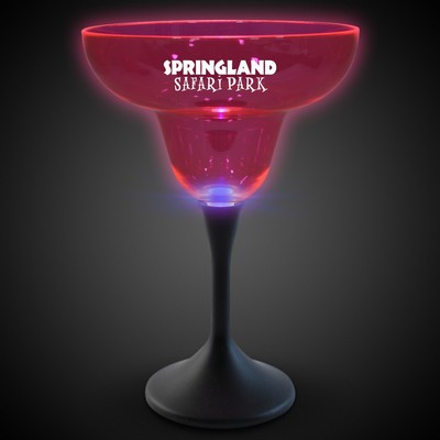 Pink Neon LED Laser Engraved Margarita Glasses