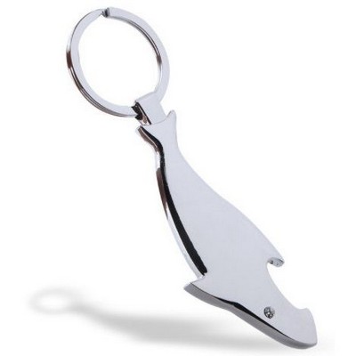 Shark Shape Bottle Opener Keychain