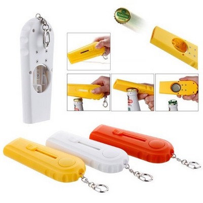 Cap Launcher Bottle Opener Keychain