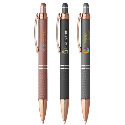 Phoenix Softy Rose Gold Metallic Pen w/ Stylus -