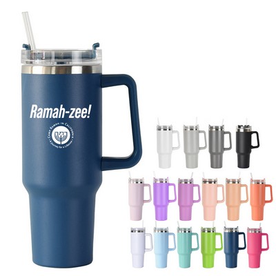 40 Oz. Double Wall Vacuum Insulated Tumbler w/Handle