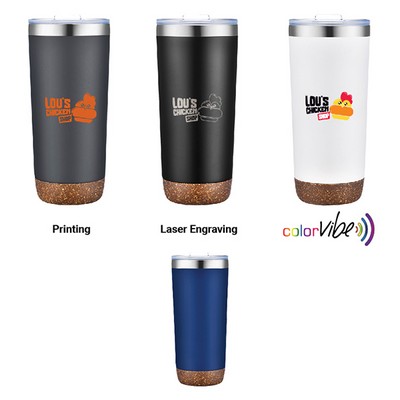 20 Oz. Sip Tek Vacuum Tumbler w/Cork Bottom