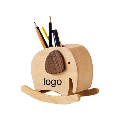 Wood Desk Pen Pencil Holder