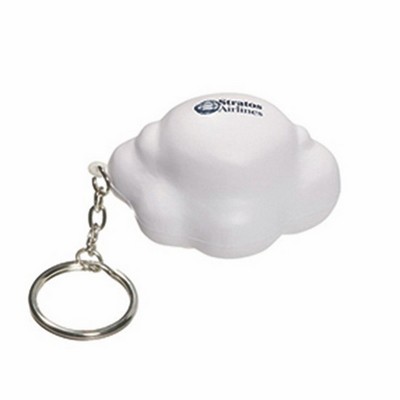 Cloud Shaped Stress Ball With Keychain