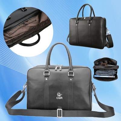 Leather Laptop Briefcase for Men