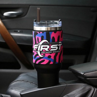 Full Color 40 Oz Neoprene Tumbler Sleeve