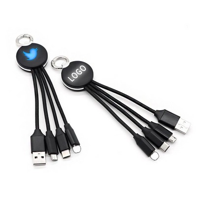 4-in-1 Light Up Logo Charging Cable