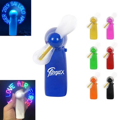 Message Editable Mini Flash Led Fan