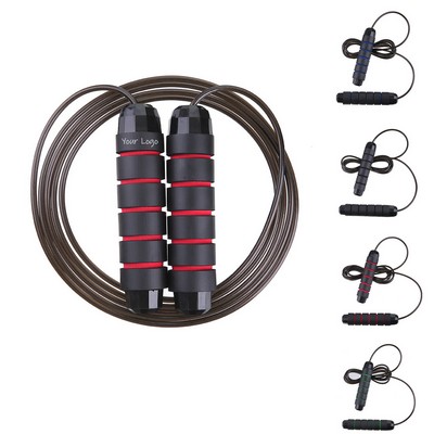 Skipping Rope with Ball Bearings Rapid Speed Adjustable Jump Rope Cable