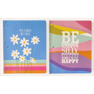 Cheerful Notebooks - 2 Designs, 1 Subject (Case of 24)