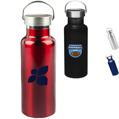 17 oz. BPA free Stainless Steel Canteen Sports Water Bottles