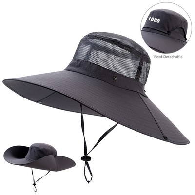 Detachable Roof Cowboy Fisherman Bucket Hat