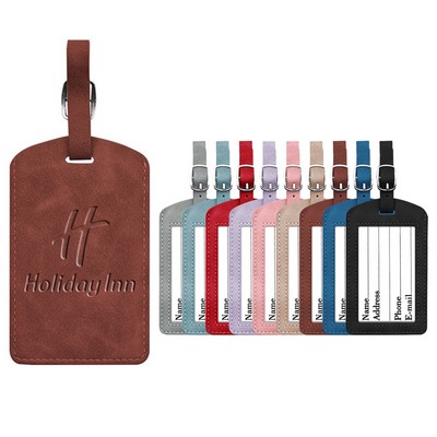 Debossed Premium Letherette Luggage Tag with Visable Window