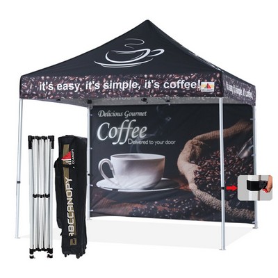 10' X 10' Heavy Duty Canopy Tent W/ Back Full Wall