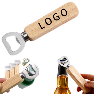 Premium Wooden Handle Bottle Opener