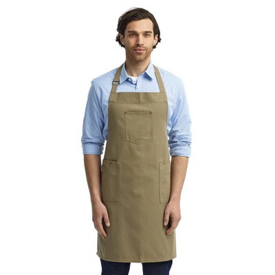 Artisan Collection By Reprime Unisex Cotton Chino Bib Apron