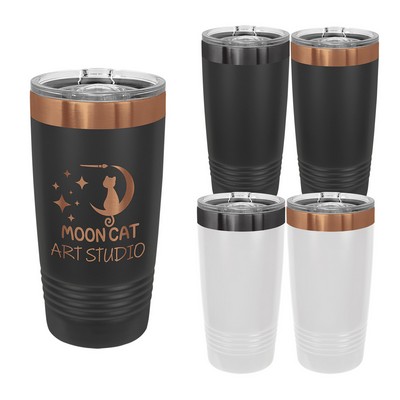 Polar Camel 20 oz. Ion-Plated Ringneck Tumbler with Slider Lid