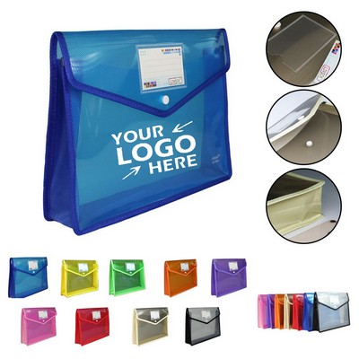 Transparent Document Bag A4 Size With Label Pocket