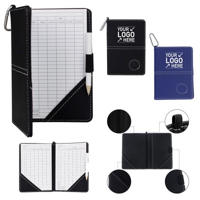 PU Leather Golf Scorebook Elegant and Durable Scorekeeping Companion