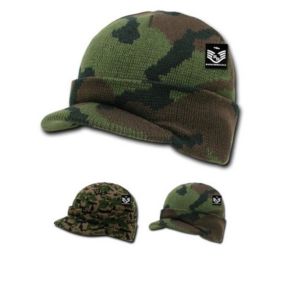 Rapid Dominance GI Military Camo Jeep Watch Cap w/Visor