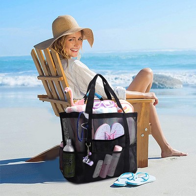 Oversized Mesh Beach Tote Toy Bag