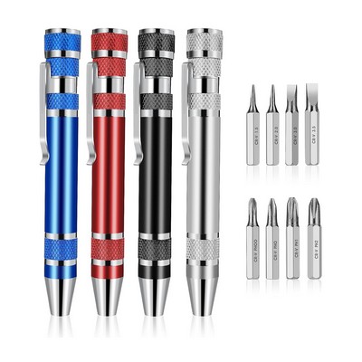 8-in-1 Mini Multitool Pen with Screwdriver