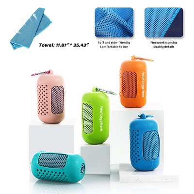 Portable Quick Dry Towel with Silicone Cover