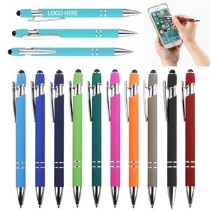 Softy Touch Screen Metal Ballpoint pen With Stylus