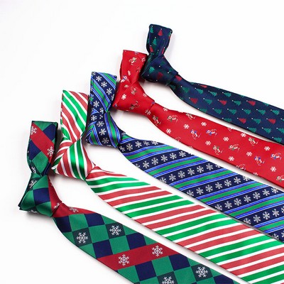 Christmas Jacquard Logo Polyester Tie