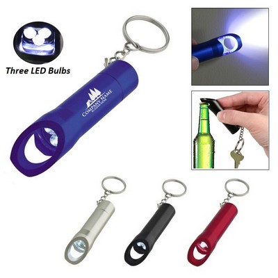 Aluminum Flashlight with Bottle Opener