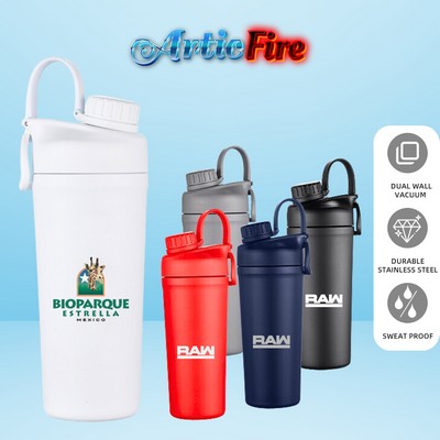 ArticFire 26oz Double Wall Stainless Steel Ice Shaker Bottle